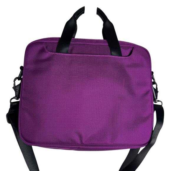 TUMI alpha Bravo crossbody bag case for tablets small laptops purple black - Picture 4 of 9